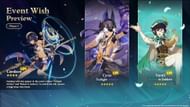 The first wave of banners in Genshin Impact 3.1 (Image via HoYoverse)